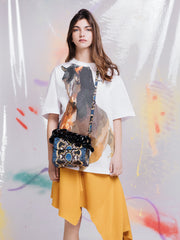 Marques'Almeida Blue and Yellow Snake Chain Bag